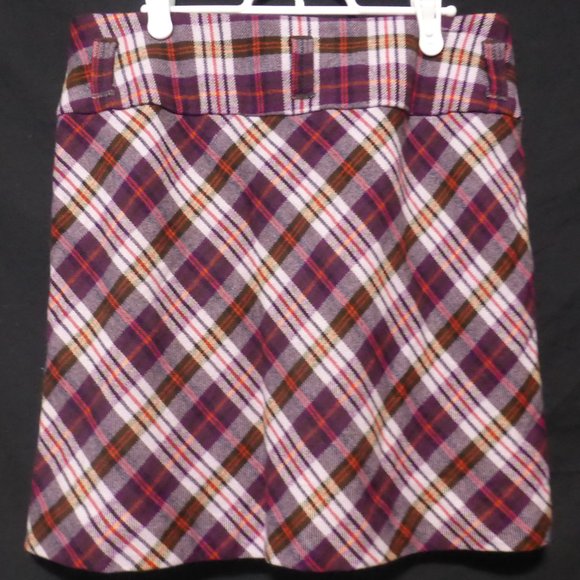 ESPRIT, plaid lined skirt with belt loops, side zip, size 8, BNWOT - Picture 2 of 16